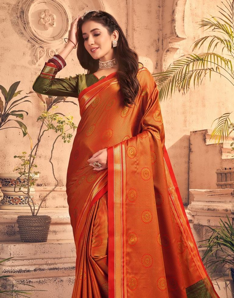 Red And Green Silk Saree | Sudathi