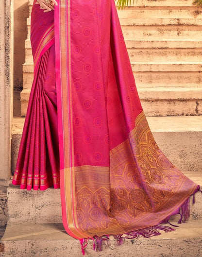 Rani Pink And Purple Silk Saree | Sudathi