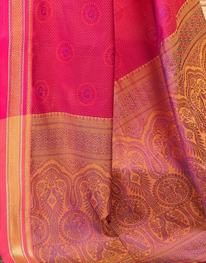 Rani Pink And Purple Silk Saree | Sudathi