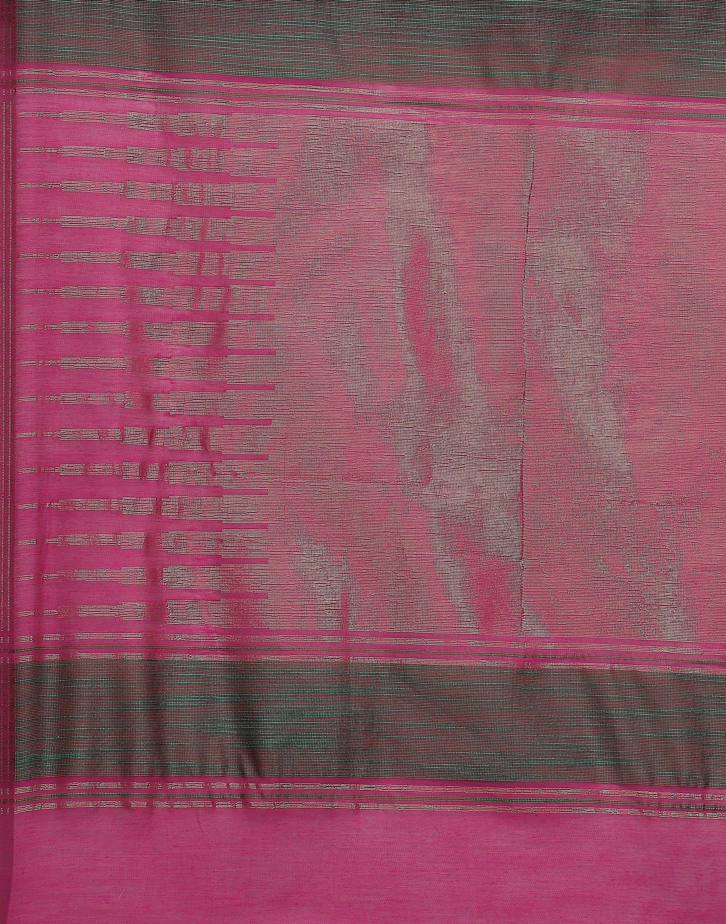 Black And Rani Pink Cotton Saree | Sudathi