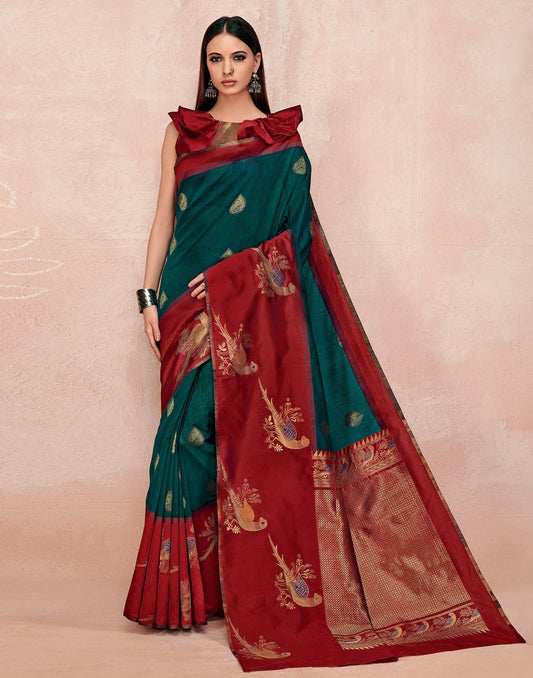 Green Cotton Saree | Sudathi