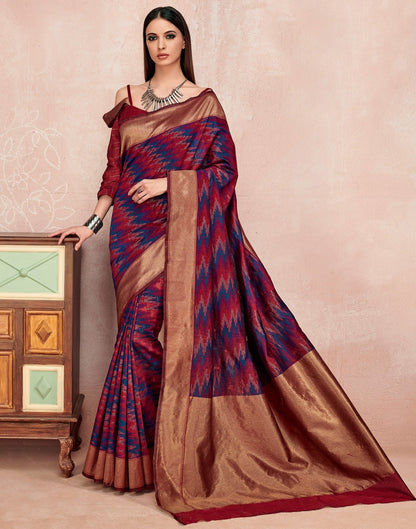 Maroon Cotton Saree | Sudathi
