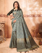 Grey Silk Saree | Sudathi