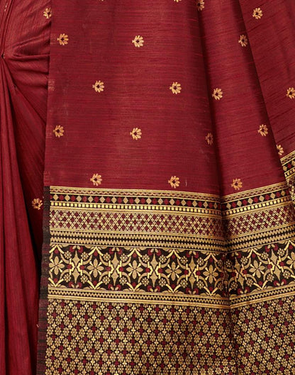Maroon Silk Saree | Sudathi