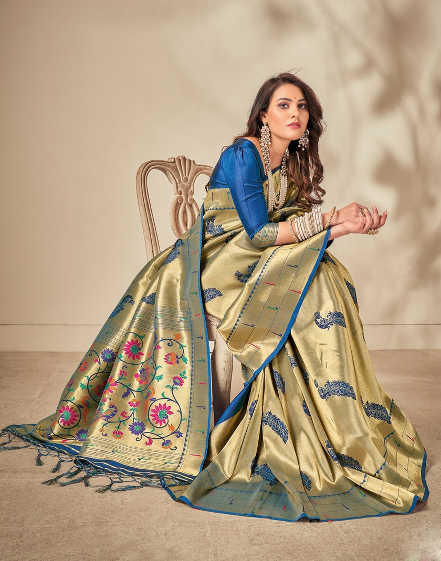 Golden Silk Saree | Sudathi