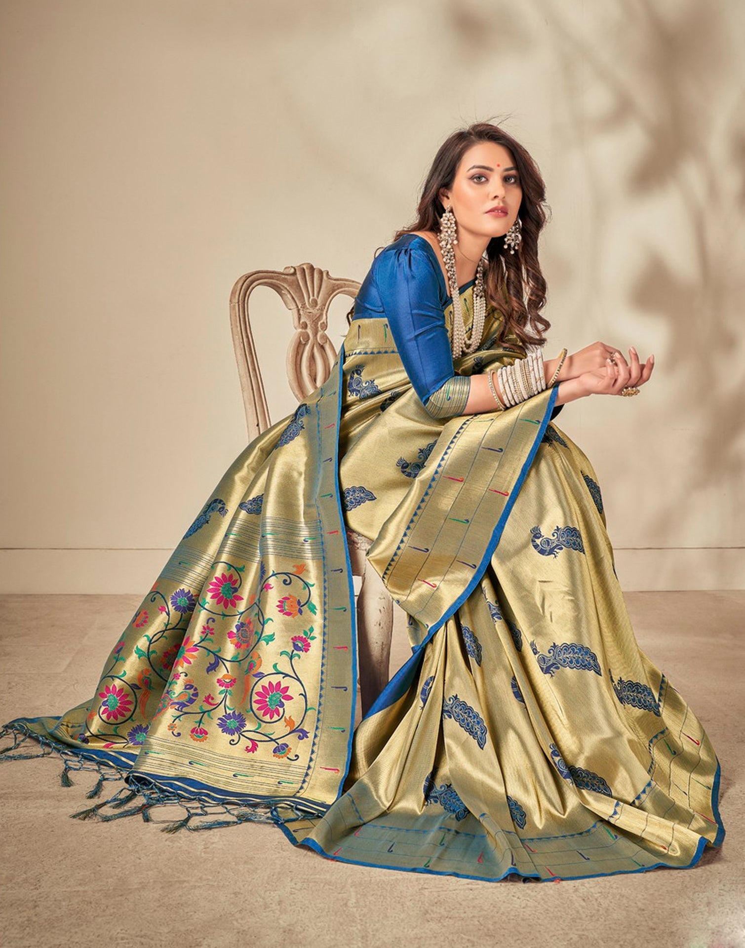 Golden Silk Saree | Sudathi