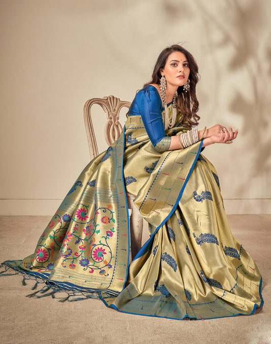 Golden Silk Saree | Sudathi