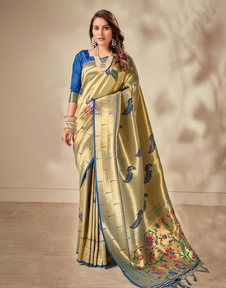 Golden Silk Saree | Sudathi