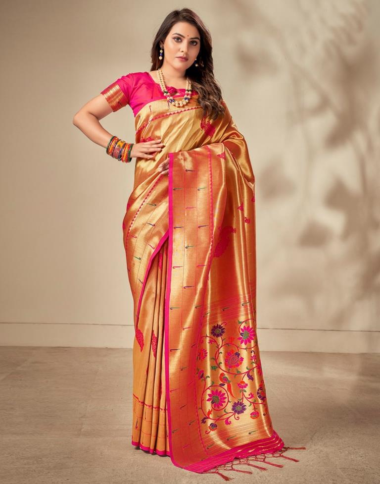 Golden Silk Saree | Sudathi