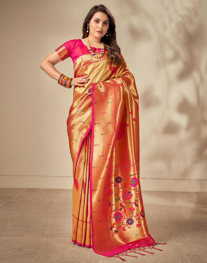 Golden Silk Saree | Sudathi