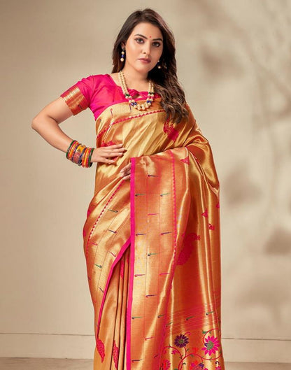 Golden Silk Saree | Sudathi