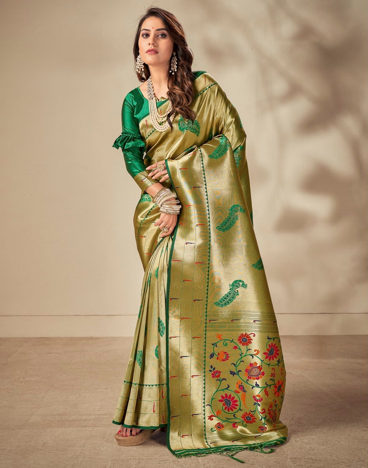 Golden Silk Saree | Sudathi