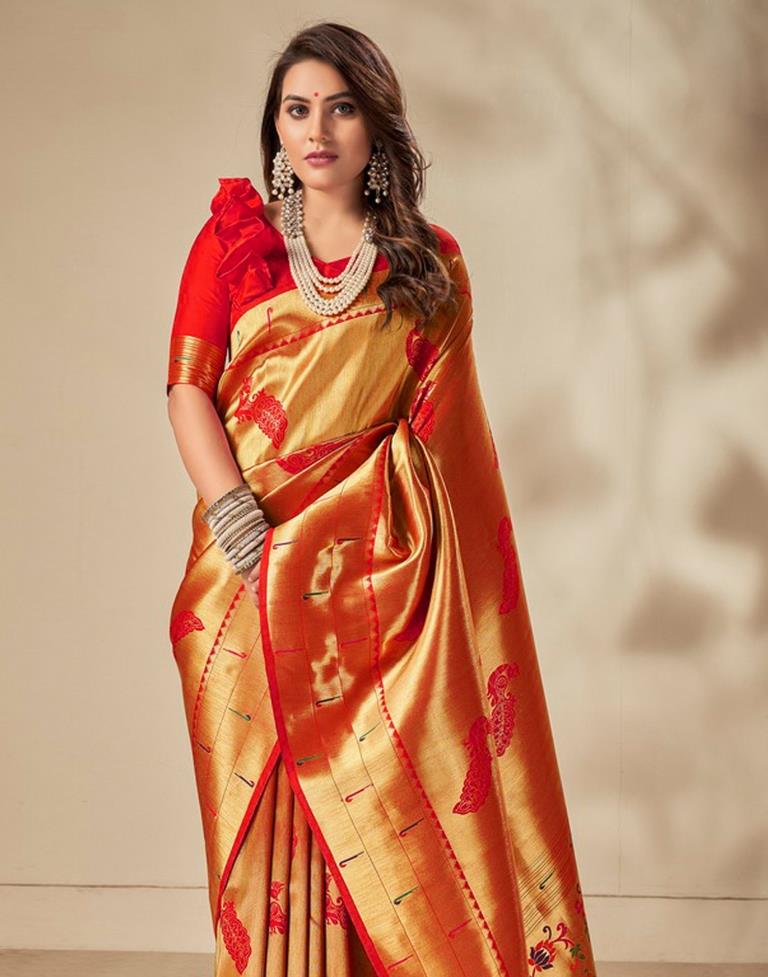 Golden Silk Saree | Sudathi