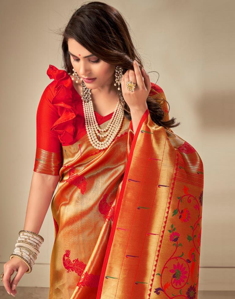 Golden Silk Saree | Sudathi