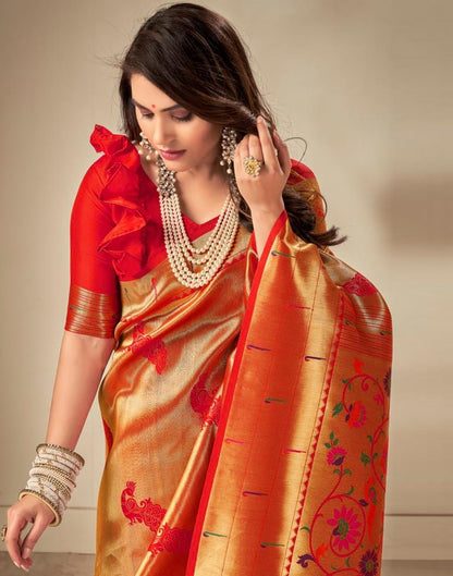 Golden Silk Saree | Sudathi