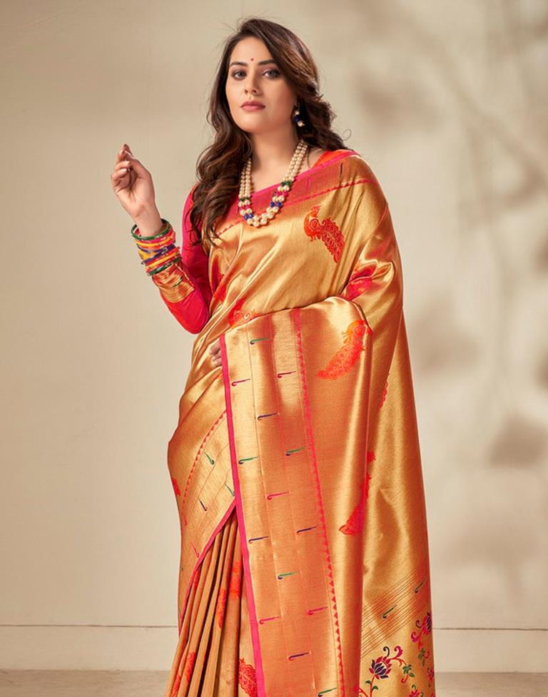 Golden Silk Saree | Sudathi