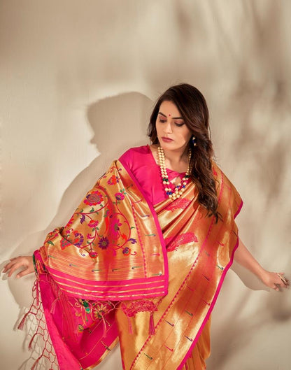 Golden Silk Saree | Sudathi