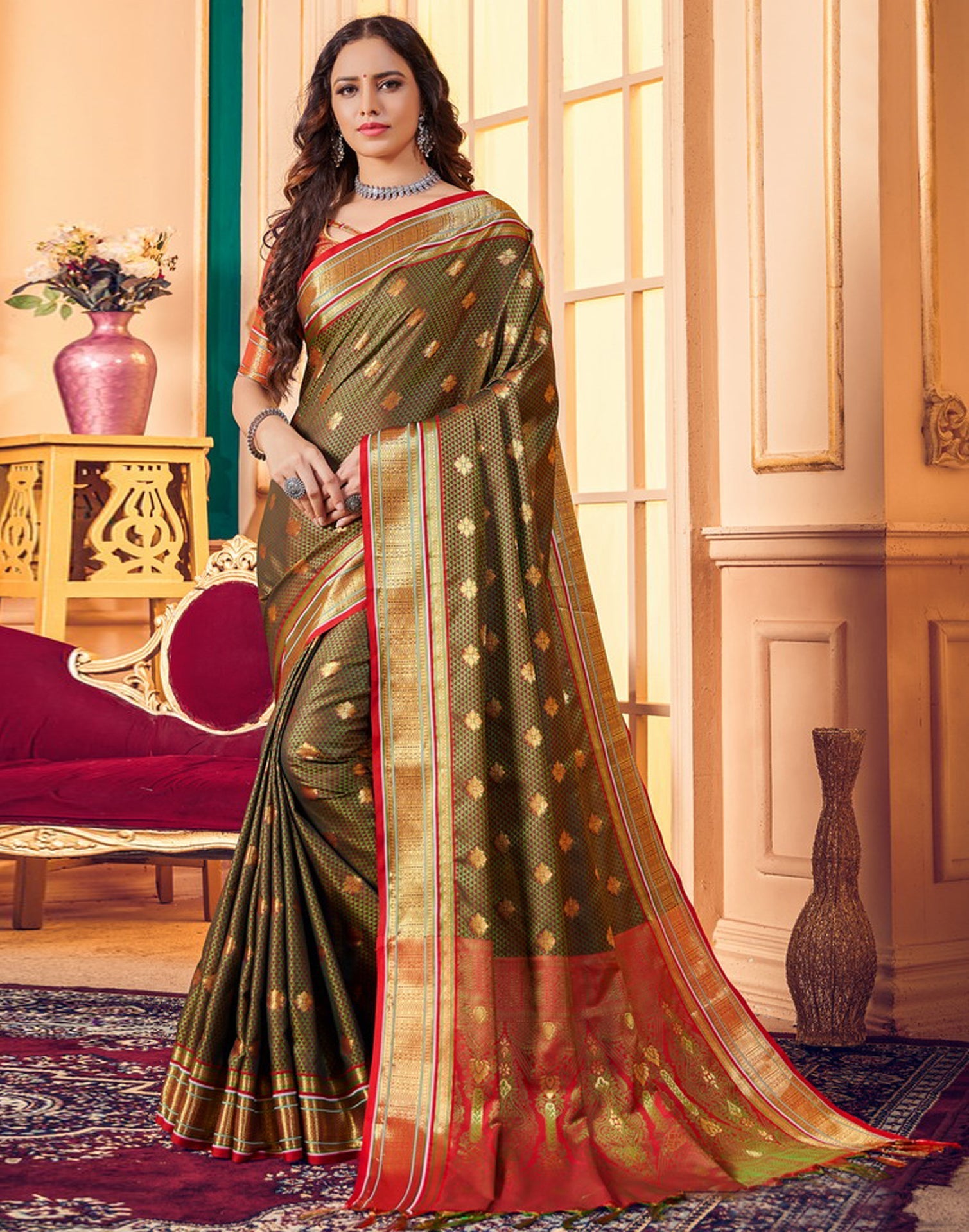 Green Silk Saree | Sudathi