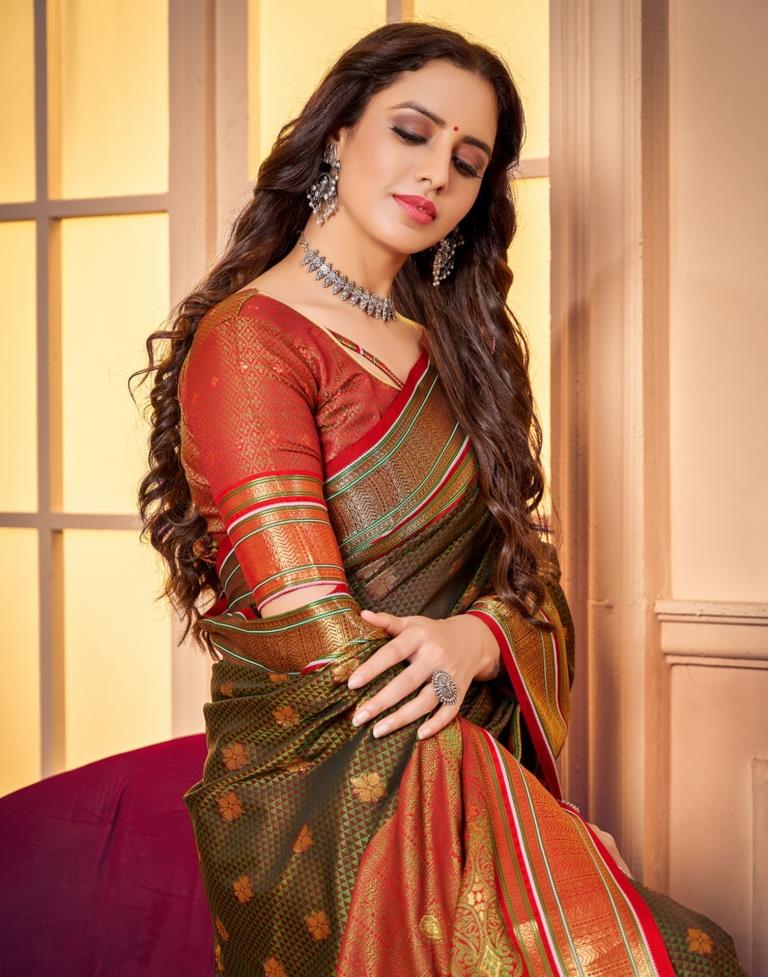 Green Silk Saree | Sudathi