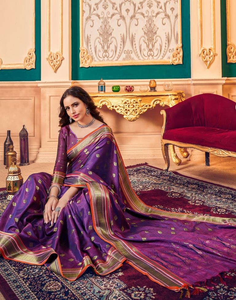 Purple Silk Saree | Sudathi