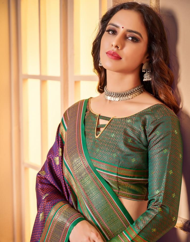 Violet Silk Saree | Sudathi