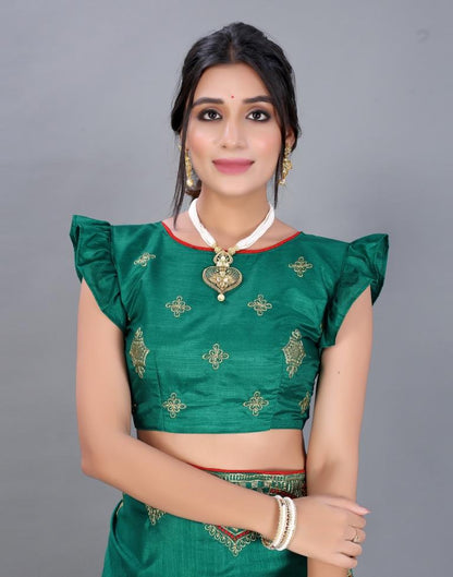 Green Embroidery Saree | Sudathi