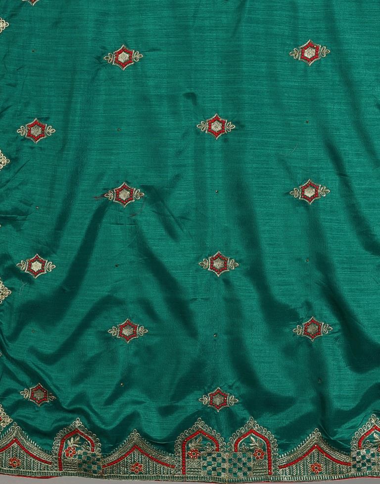 Green Embroidery Saree | Sudathi