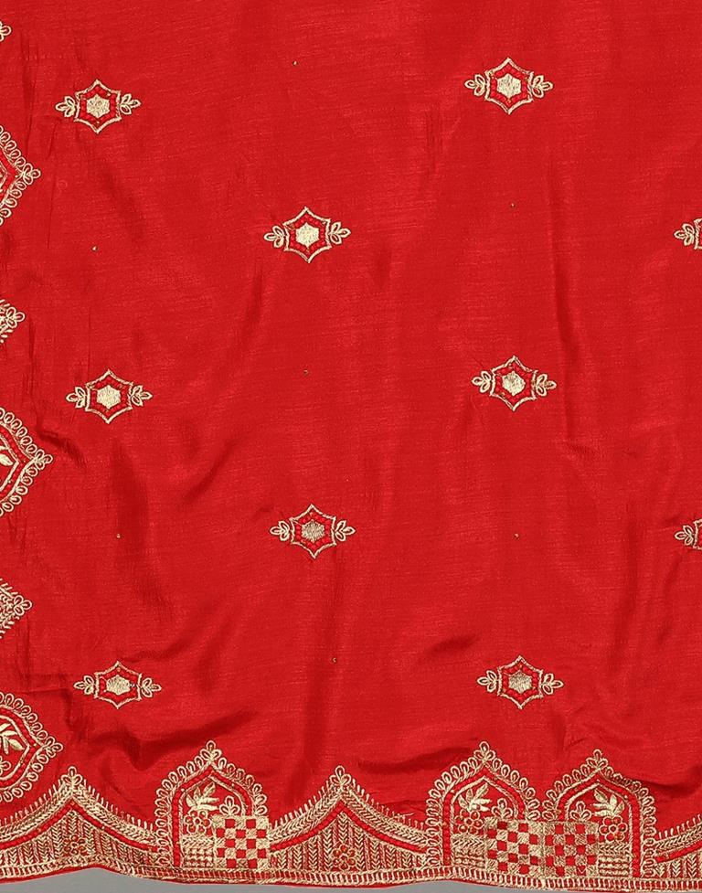 Red Embroidery Saree | Sudathi