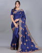 Navy Blue Embroidery Saree | Sudathi
