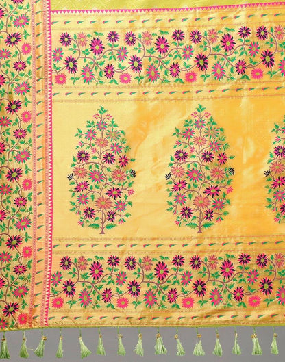 Lime Green Silk Saree | Sudathi