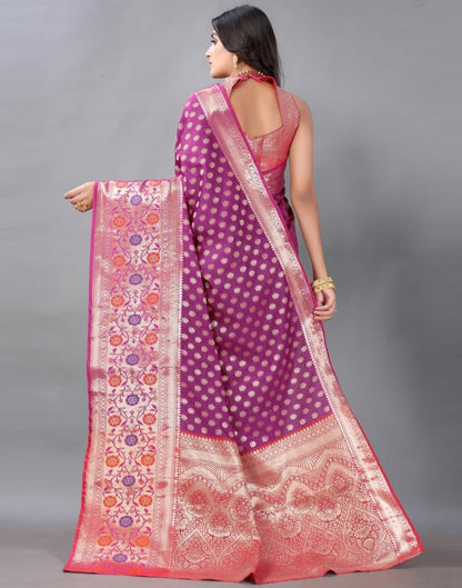 Golden And Wine Silk Saree | Sudathi