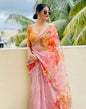 Light Peach Organza Saree | Sudathi
