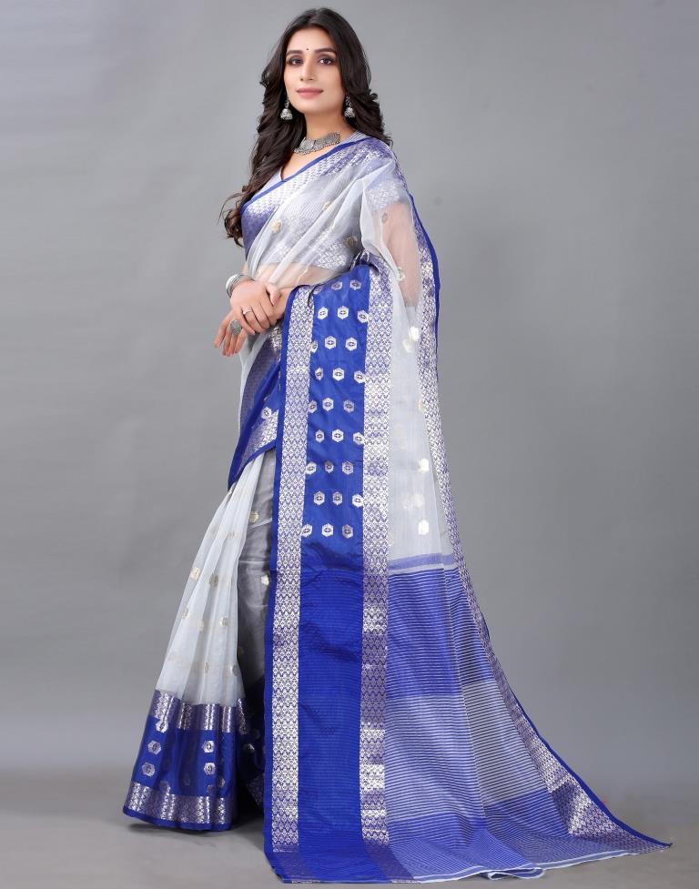 Grey Tissue Silk Saree | Sudathi