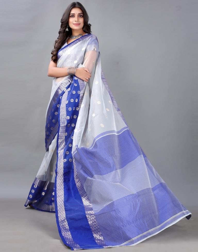 Grey Tissue Silk Saree | Sudathi
