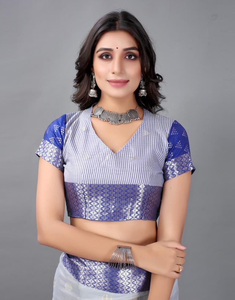 Grey Tissue Silk Saree | Sudathi