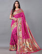 Rani Pink And Golden Silk Saree | Sudathi
