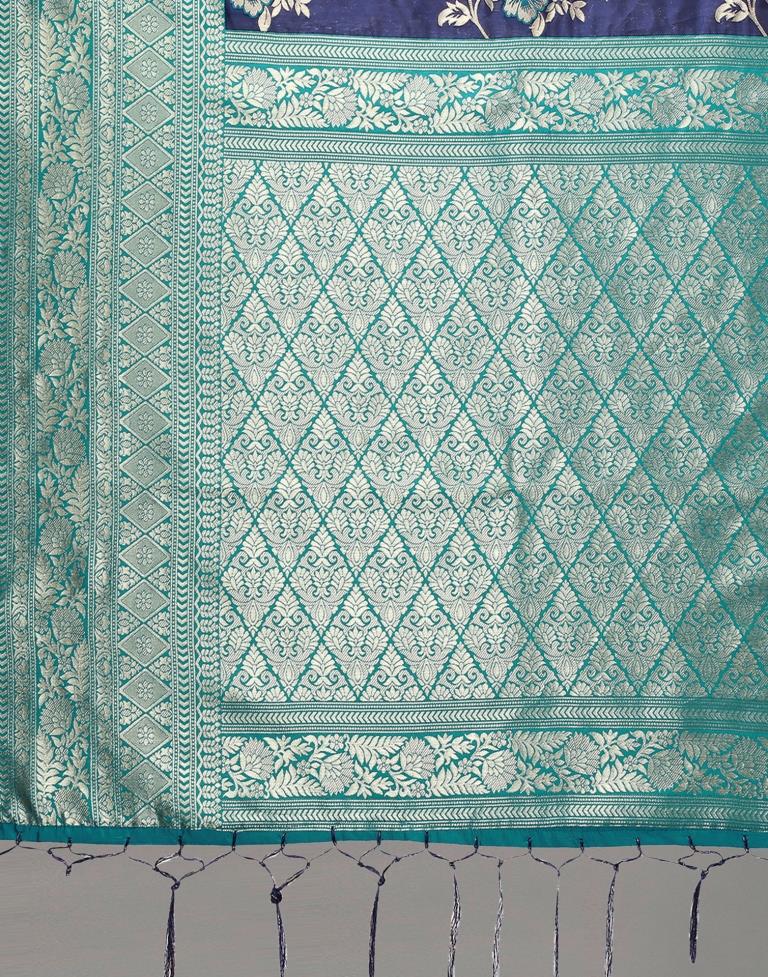 Navy Blue Silk Saree | Sudathi