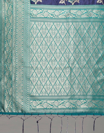 Navy Blue Silk Saree | Sudathi