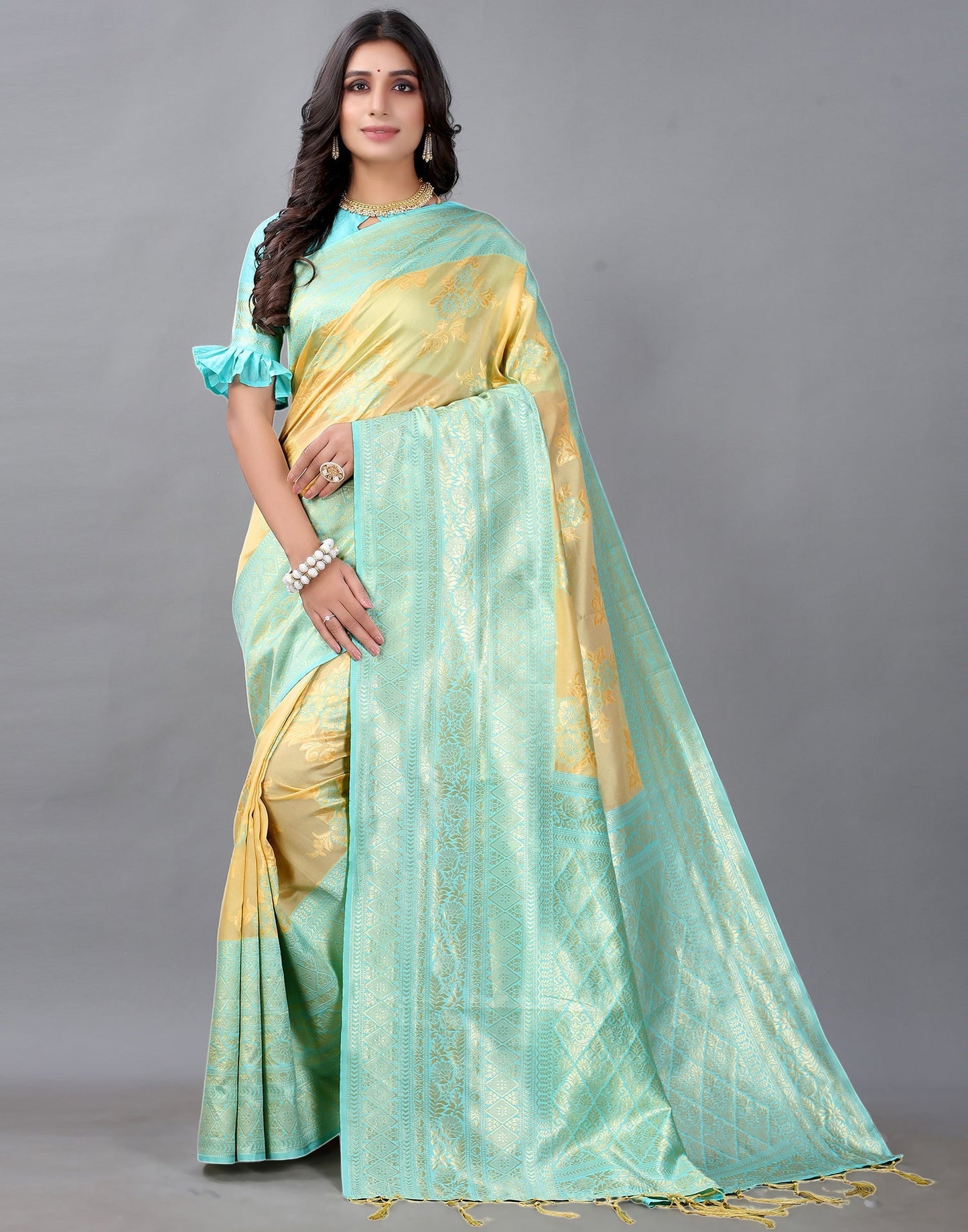 Cream Silk Saree | Sudathi
