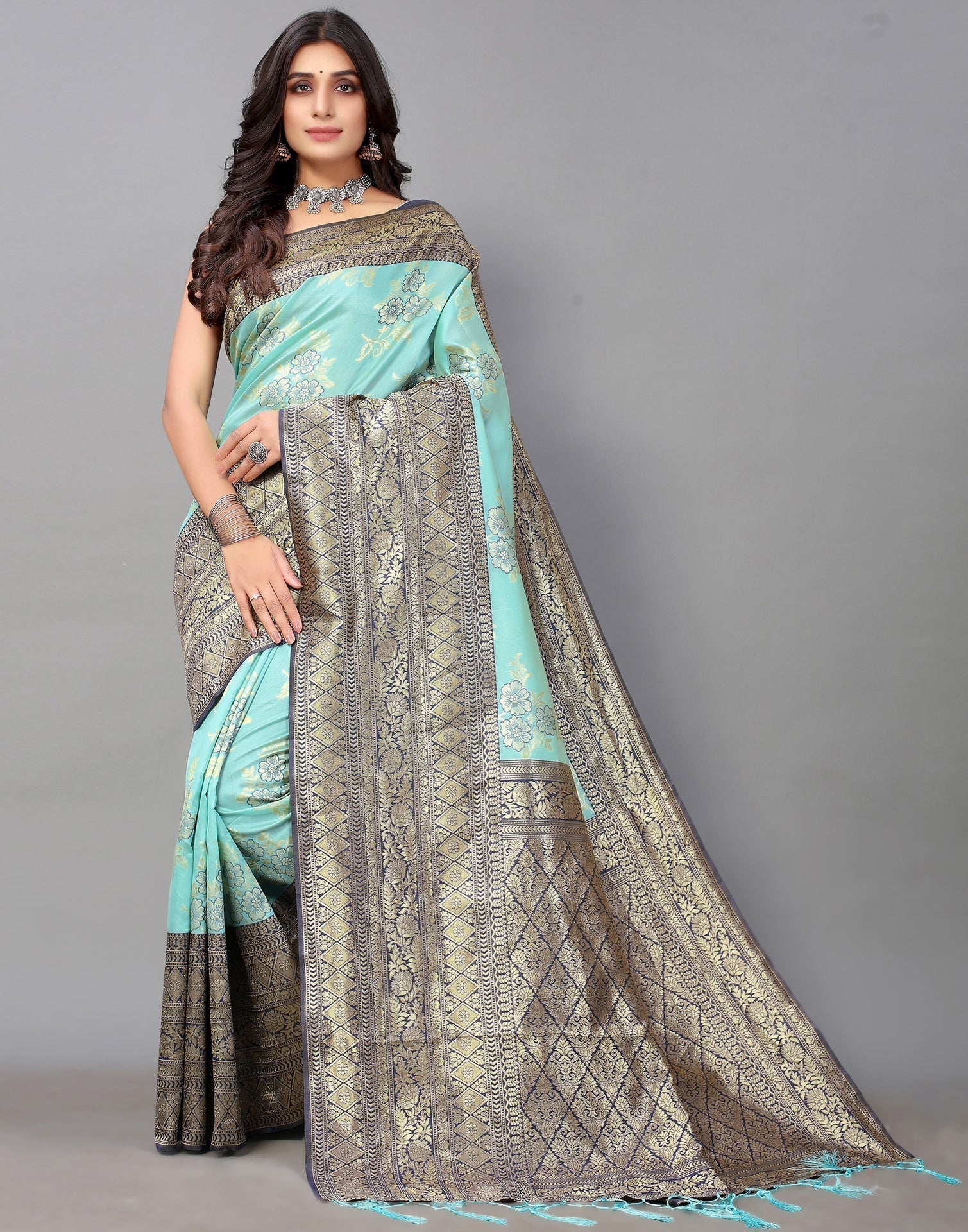 Mint Green Silk Saree | Sudathi