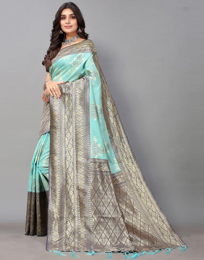 Mint Green Silk Saree | Sudathi