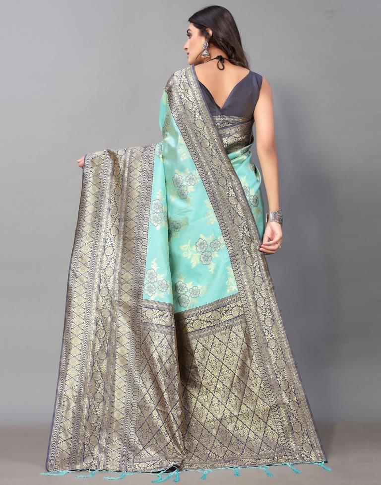 Mint Green Silk Saree | Sudathi