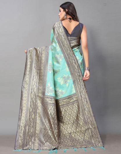 Mint Green Silk Saree | Sudathi