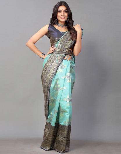 Mint Green Silk Saree | Sudathi