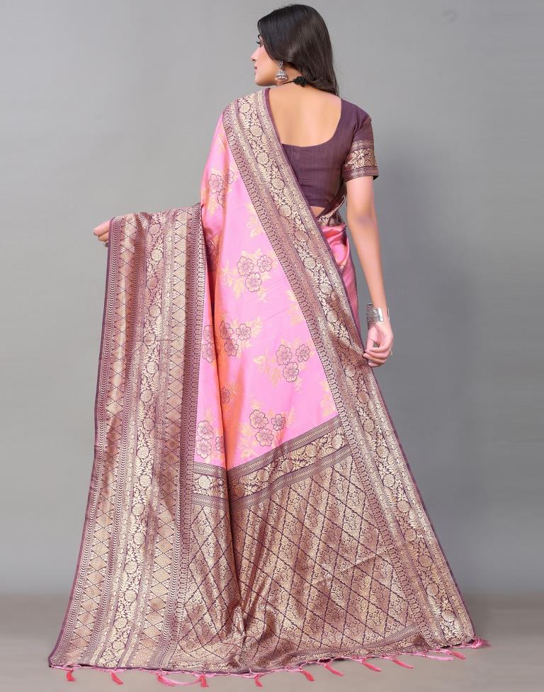Rose Pink Silk Saree | Sudathi