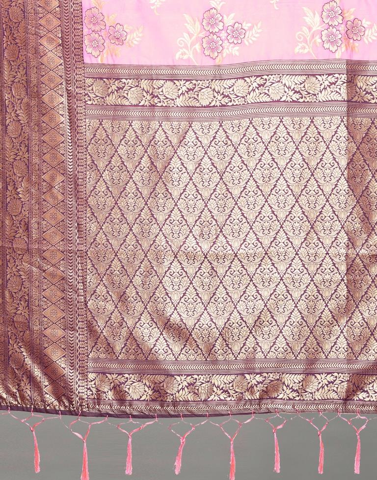 Rose Pink Silk Saree | Sudathi