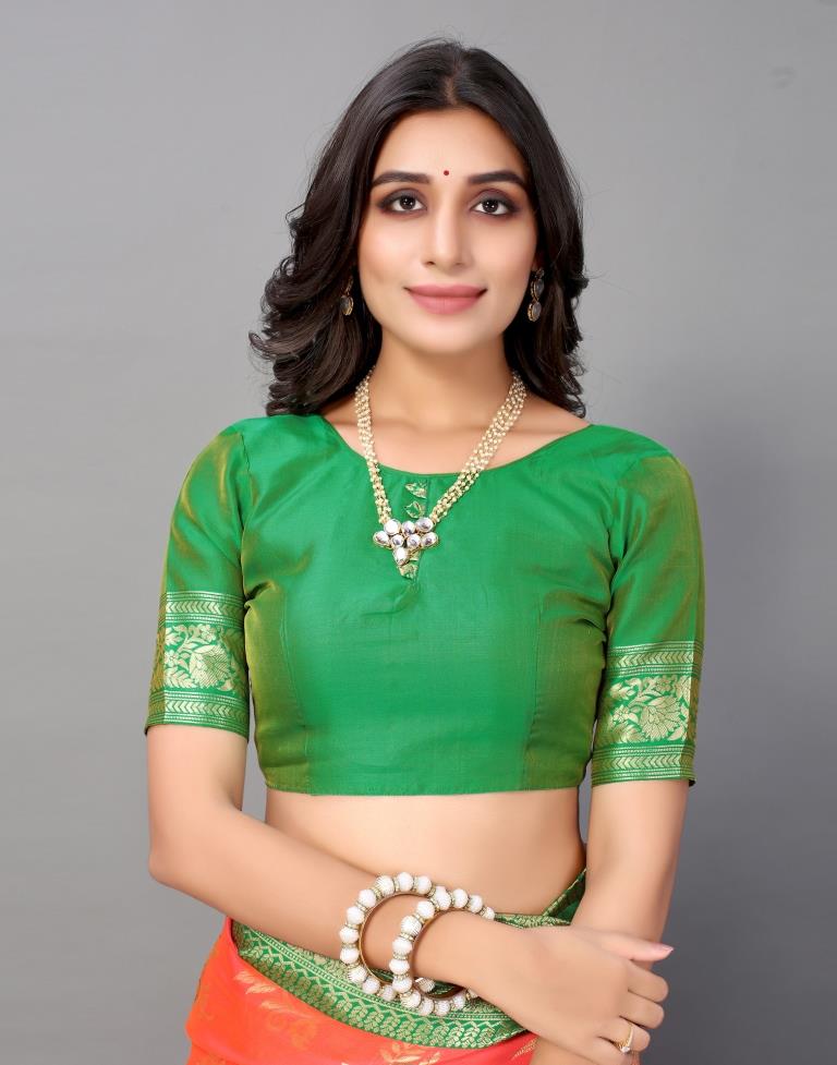 Coral Pink Silk Saree | Sudathi