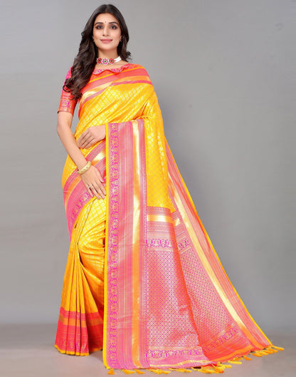 Turmeric Yellow Silk Saree | Sudathi