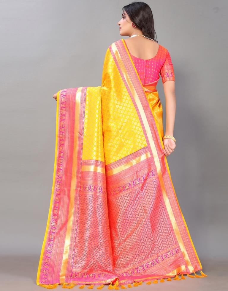 Turmeric Yellow Silk Saree | Sudathi