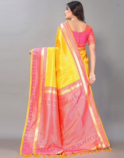 Turmeric Yellow Silk Saree | Sudathi